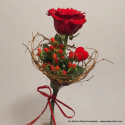 1 róża z dekoracją BR-002-15-07 ...... różne kolory